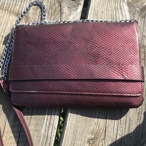 Snake skin cross body or clutch